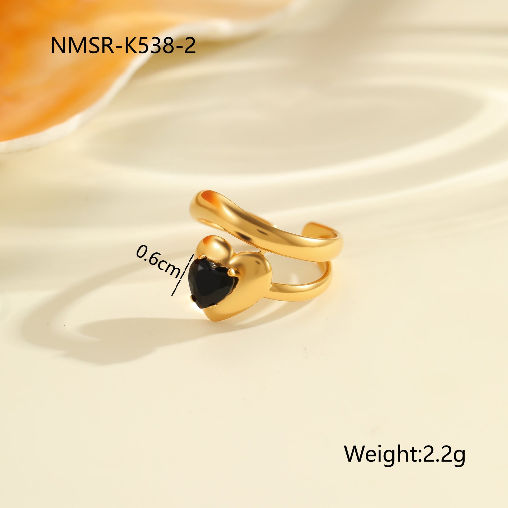 Wholesale light luxury ring that does not fade open ring